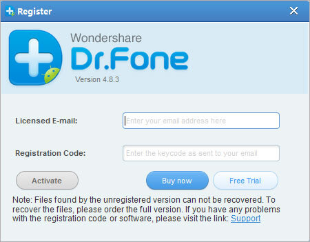 Dr fone for android licensed email and registration code
